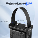 Dual Channel V-Mount Battery Adapter Converter Power Supply for Video LED Light with Quick Release Set
