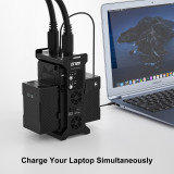 Dual Channel V-Mount Battery Adapter Converter Power Supply for Video LED Light with Quick Release Set