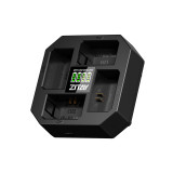 ZITAY 4-Channel Type C Fast Charging Station with PD 67W Quick Charger Adapter for Sony NP-FZ100 Batteries,Compatible with Sony A9 A7III A7RIII Cameras,with LCD Display（BC18BC13CT09）