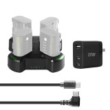 ZITAY Fast 4-Channel Compact Charger with PD 67W Adapter Kit Compatible with Canon LP-E6, LP-E6N, and LP-E6NH Type Batteries