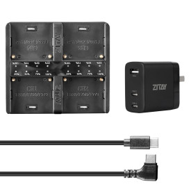 ZITAY 4-Bay Smart PD Fast Charger for Sony NP-F550/F570/F750/F970 6KPRO