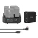 ZITAY 4-Channel Type C Fast Charging Station with PD 67W Quick Charger Adapter for Sony NP-FZ100 Batteries,Compatible with Sony A9 A7III A7RIII Cameras,with LCD Display（BC18BC13CT09）