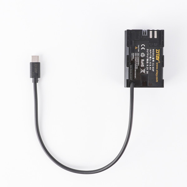 ZITAY RS2  RS3PRO  to LP-E6P Dummy Battery  for  Canon 5D2 5D3 5D4 80D 6D2 R5 R5C bmpcc 4K DR10 Camera Battery