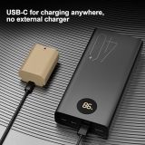 ZITAY NP-FZ100 2400mAh Rechargeable Battery with USB C for Sony Alpha 1, ZV-E1, FX3, A7R IV, A7R III, A7 III, A7C, A7C II, A6600, A6700, A9S