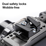 ZITAY Compact V-Lock Battery Mount Kit with Quick Release and 1/4  Thread Mount