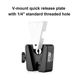 ZITAY Compact V-Lock Battery Mount Kit with Quick Release and 1/4  Thread Mount