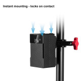 ZITAY Compact V-Lock Battery Mounting Kit with O-Clamp for Pipe Diameter 15-50mm for Safe Power Solutions for Cameras