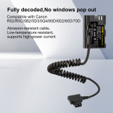 ZITAY D-TAP to LP-E6P Dummy Battery Compatible for Canon 5D2/5D3/5D4/6D/6D2/7D/7D2/70D/80D/5DSR Camera SMALLHD 501 502 701 Power Cable