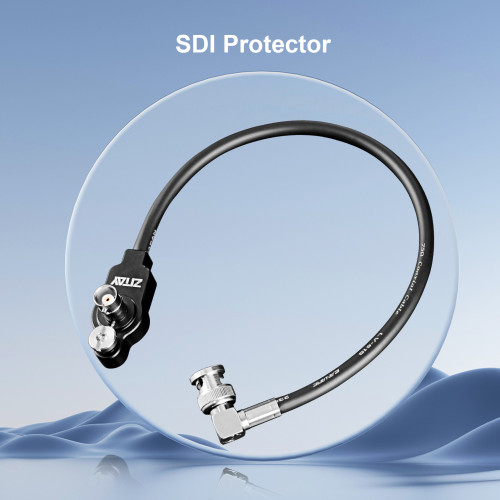 SZRMCC SDI Protector – Galvanische Isolator Kabel 12G/6G/HD-SDI Voor RED Komodo, Blackmagic, ARRI Alexa (20 Cm, BNC Mannelijk Naar Haakse BNC Vrouwelijk)
