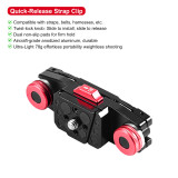 Clip for Camera or Battery with Plate with Quick Release System for Sony, Nikon, Fuji, DSLR Action Camera Backpack Camera Strap Mount