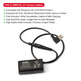 ZITAY USB to Panasonic DMW-BLJ31GK Dummy Battery camera power cable Panasonic DC-S1 S1R S1H