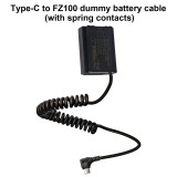 USB Type C to NP-FZ100 for Sony Alpha A7 III, A7R III, A7R IV, A9, Alpha 9, A7R3