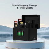 ZITAY  LP-E6 / E6NH / E6P / NP-FZ100 Camera Battery Fast Charging Box,for Sony,A7M4, A7R3, A7R4, 7RM3, A9M2, ZV-E10,Canon, R5, R5C, R6
