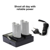 ZITAY Dual-Channel Charger for EN-EL18D Battery – Compatible with NIKON Z9, D6/D5/D4/D4S DSLR Cameras