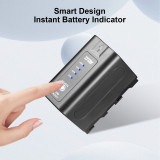 ZITAY NP-F750 Battery with USB C and USB A Ports Compatible with NP-F750, NP-F770, NP-F730 and Sony NP-F550, NP-F970, DCR-TRV820K, CCD-SC65, CCD-TRV815, DCR-TRV9, CCD-TRV82