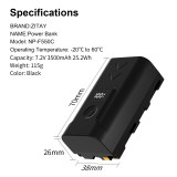 ZITAY  NP-F550C with USB-C  compatible with Sony NP-F550/570/530 Replacement Battery