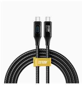 ZITAY 100W USB Type-C to USB  Type-C Power Cable with LED Display -100cm