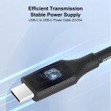 ZITAY 100W USB Type-C to USB  Type-C Power Cable with LED Display -100cm