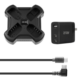 ZITAY Fast 4-Channel Charger Compatible with Panasonic DMW-BLK22 Type Batteries and GH4 BLF19 Lumix DC-G9 IIDC-S5, DC-S5 II, DC-S5 IIX, GH5 II, GH6, S5II, S5M2, S5M2X, GH5M2