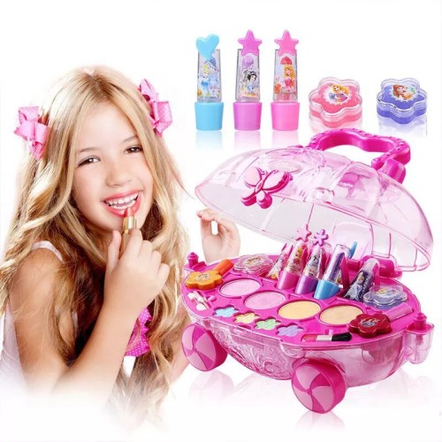 Jp 3241 送料無料2個購入 子供用化粧品セットガールスーツケースプリンセスメイクボックス 税込 M Meozone Com
