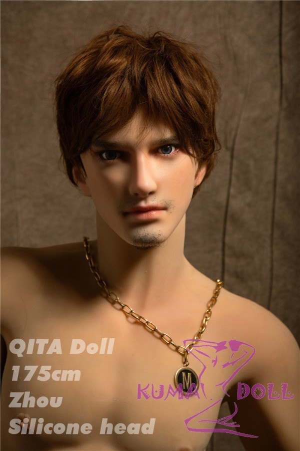 Qita Doll 175cm/5ft7 silicone head+ TPE body Penis fixed Male Sex Doll Zhou