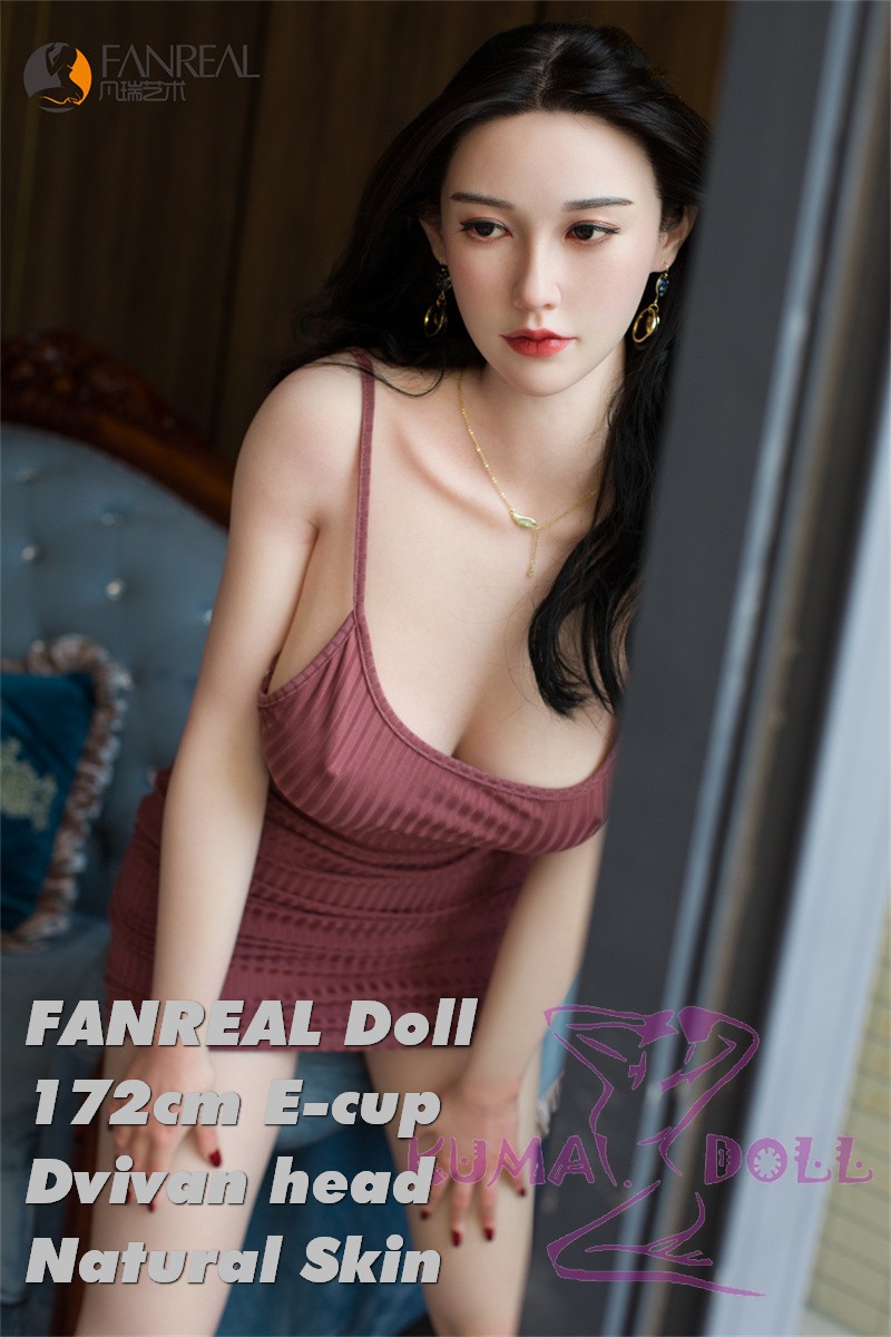 FANREAL 172 cm/5ft6 E-Cup Full Size Lifelike Silicone Sex Doll with Dvivan Head