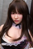 Top Sino Doll Full Silicone Sex Doll New release 145cm/4ft8 B cup T12 Miduoduo Maid outfit RRS makeup selectable