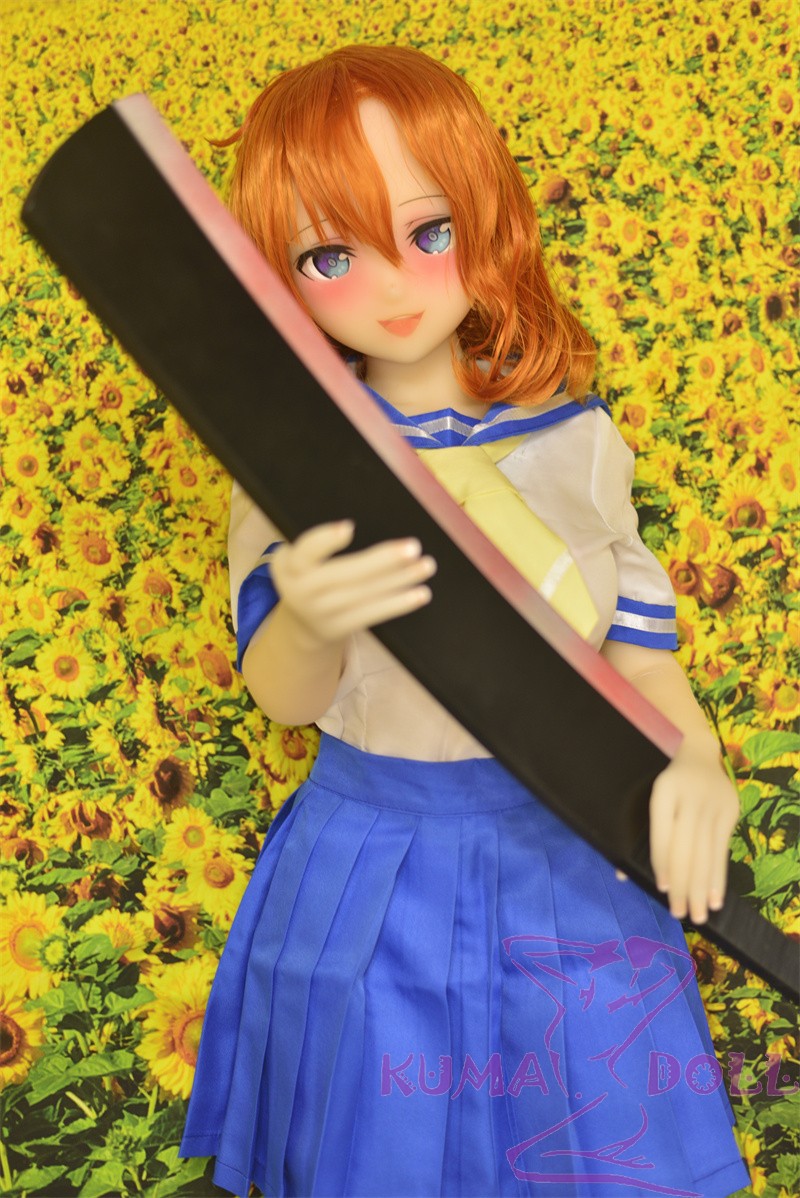 Real Girl Anime style TPE love doll 146cm/4ft8 #A2 head orange wig