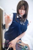 Only Love Sex Doll 158cm/5ft2 B Cup #1 Erika Silicone head+TPE body Thigh removable-Blue Sweater