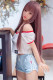Only Love Sex Doll 149cm/4ft9 C-Cup #4 Yu Silicone head+TPE body Thigh removable - White top sky blue shorts