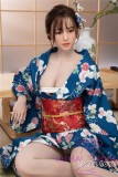 Only Love Sex Doll 168cm/5ft5 D-Cup #E Silicone head+TPE body- Blue floral kimono
