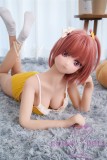 WM Doll Anime doll 146cm/4ft8 C-Cup Doll TPE Material Sex Doll with Mini Silione Head #28