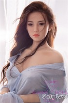 Only Love Sex Doll 168cm/5ft5 D-Cup #F Silicone head+TPE body- Light Blue Shirt
