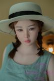 WAXDOLL Full silicone sex doll 147cm A-cup # GD06 head with Realistic body makeup