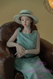 WAXDOLL Full silicone sex doll 147cm A-cup # GD06 head with Realistic body makeup