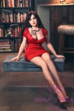 XNX Doll 163cm/5ft4 E-cup Silicone Sex Doll with Head X10 Georgina-Red dress
