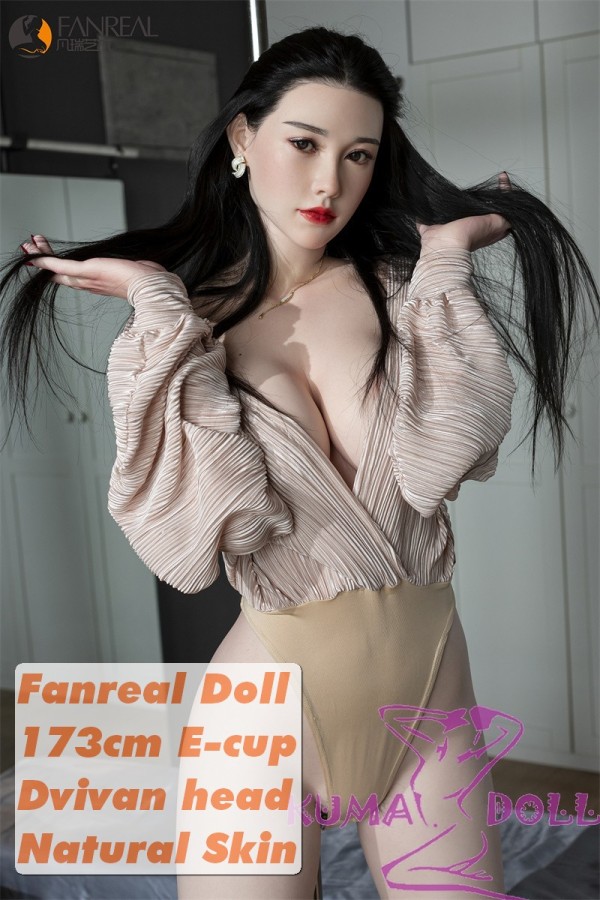 FANREAL 173 cm/5ft7 E-Cup Full Size Lifelike Silicone Sex Doll with Dvivan Head