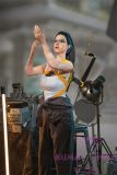 Game Lady Full silicone 168cm/5ft5 D-cup No.1-2 head with realistic makeup, eyebrows and eyelashes implanted