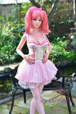 Tayu Doll Full Silicone Sex Doll 148cm/4ft9 D-cup with #9 Naimei oral Head 19kg body+ M16 bolt -pink maid dress