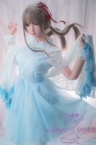 FUDOLL Sex Doll 150cm/4ft9 B-cup #14 head High-grade silicone head + TPE material body-Light blue dress