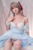 FUDOLL Sex Doll 150cm/4ft9 B-cup #14 head High-grade silicone head + TPE material body-Light blue dress