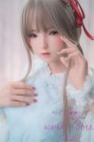 FUDOLL Sex Doll 150cm/4ft9 B-cup #14 head High-grade silicone head + TPE material body-Light blue dress