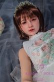 Sanhui Doll 145cm/4ft8 D-cup Silicone Sex Doll with Head #11-White dress