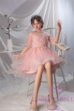 Sanhui Doll 145cm/4ft8 D-cup Silicone Sex Doll with Head #11-Pink dress