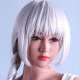 WM Doll TPE Material Sex Doll 164cm/5ft4 D-Cup with body makeup Head #455 - Blue Pleated Dress