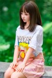 Real Girl Doll 148cm/4ft9 C-Cup TPE Sex Doll R65 head makeup selectable(Recommend you choose 157cm body)-Pink skirt