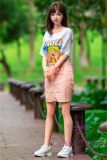 Real Girl Doll 148cm/4ft9 C-Cup TPE Sex Doll R65 head makeup selectable(Recommend you choose 157cm body)-Pink skirt