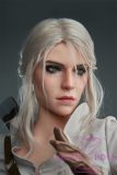 Game Lady Full silicone 168cm/5ft5 D-cup No.5 head with realistic makeup eyebrows and eyelashes implanted