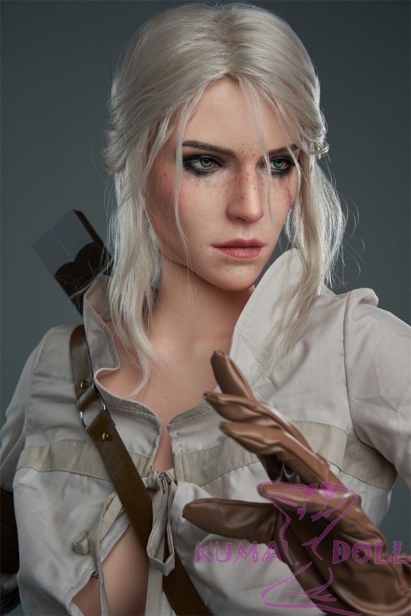Game Lady Full silicone 168cm/5ft5 D-cup No.5 head with realistic makeup eyebrows and eyelashes implanted