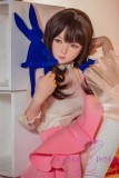 Bezlya Doll Cute love doll M head 4ft5 A-Cup silicone head + TPE material body material customized-Blue Bow Tie